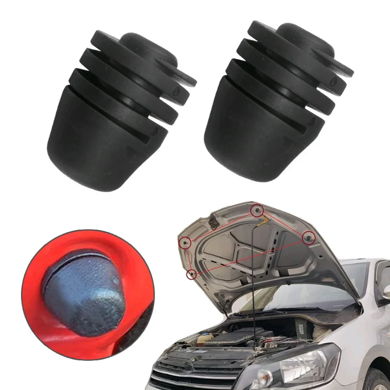 2pcs Car Bumper Hood Bonnet Lid Stop Rubber Buffers Tailgate Cushion Pier Replacement Car Accessories for Most VW & SKODA Models 2