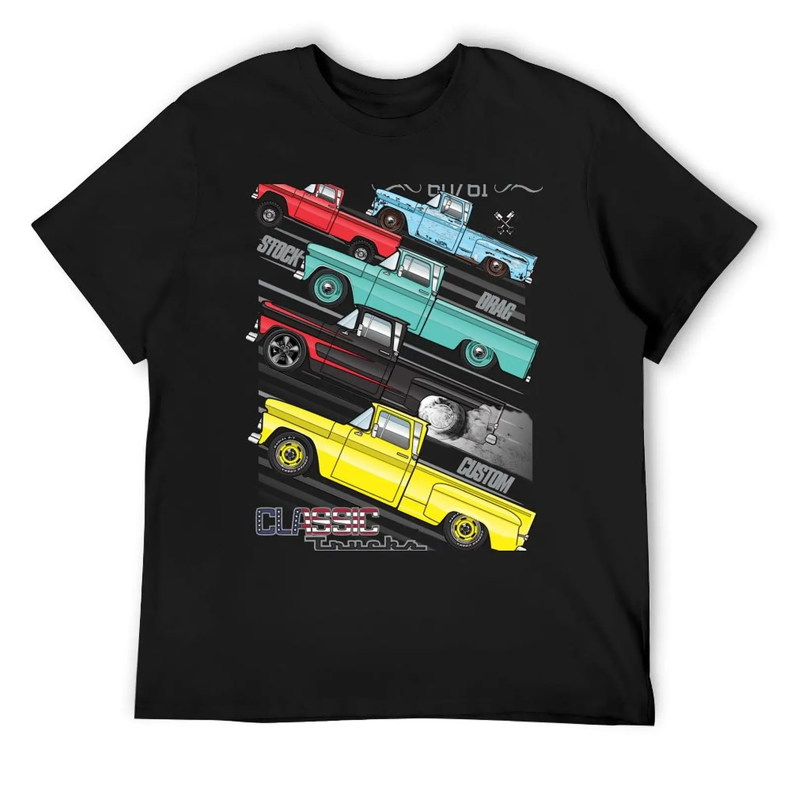 

1960 1961 Truck Stances T-Shirt shirts graphic tee oversizeds designer t shirt men