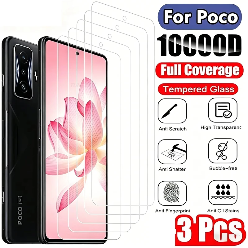 

Fingerprint Unlock Screen Protectors Tempered Glass For Xiaomi POCO X8 Pro Max X8 Pro F7 Pro F8 Pro F7 Ultra F8 Ultra HD Film