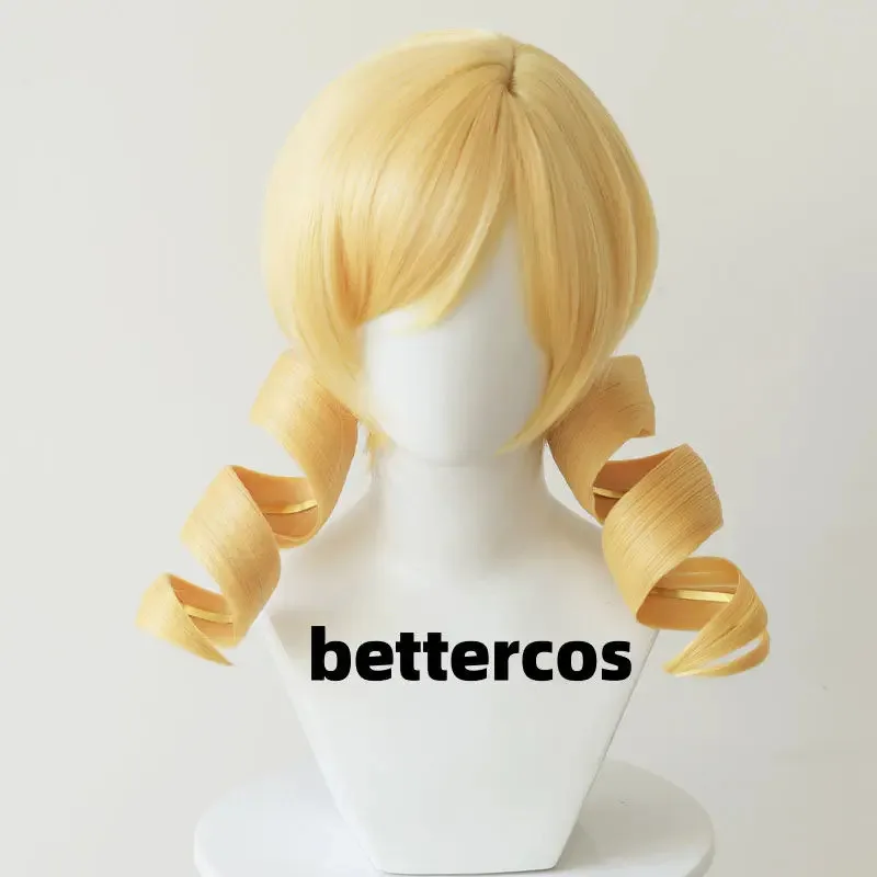 

NewPuella Magi Madoka Magica Tomoe Mami Cosplay Wig Golden Blonde Synthetic Wavy Hair Women Wigs Costume Party Prop23;f'6,c;7.y;