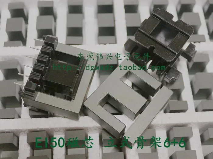 EI50 Core Met Verticale 6 + 6 Bakeliet Skelet PC40 Materiaal Ferrietkern Transformator Skelet EI50