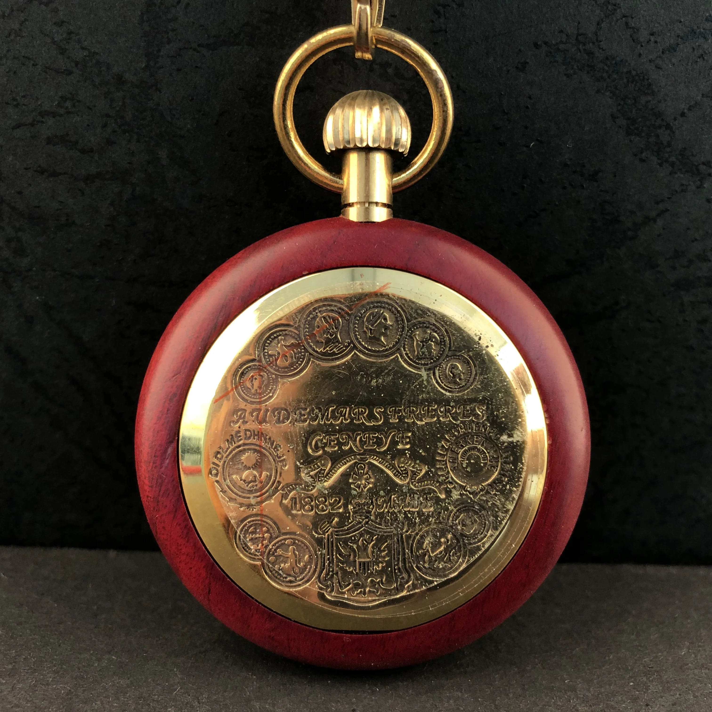 Antique Retro Wood Mens Pocket Watch Mechanical Collection Pendant Clock Pocket Watches For a Grandad