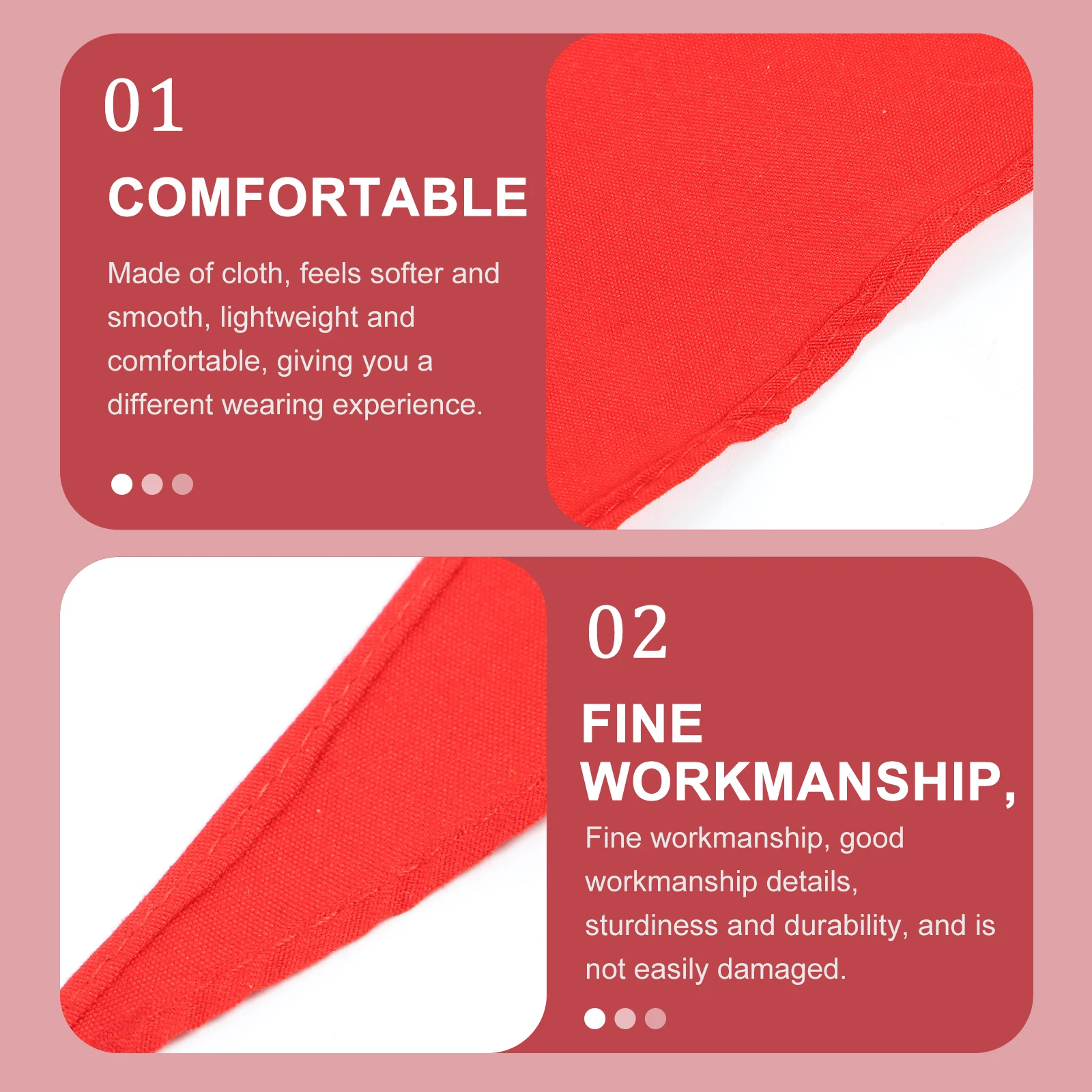 

2Pcs Red Scarf Props Kids Dancing Triangle Scarves Lightweight Soft Cloth Professional Stage Performance Accessories