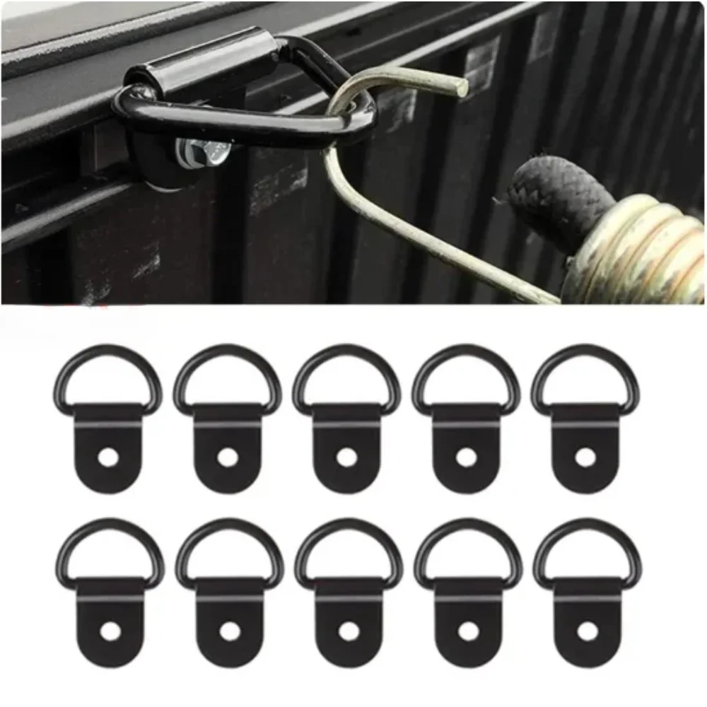 10pcs Shape Pull Hook Tie Down Anchor Ring Iron Stainless Steel Cargo Tie Down Ring for Truck Trailers RV Boats Accessories