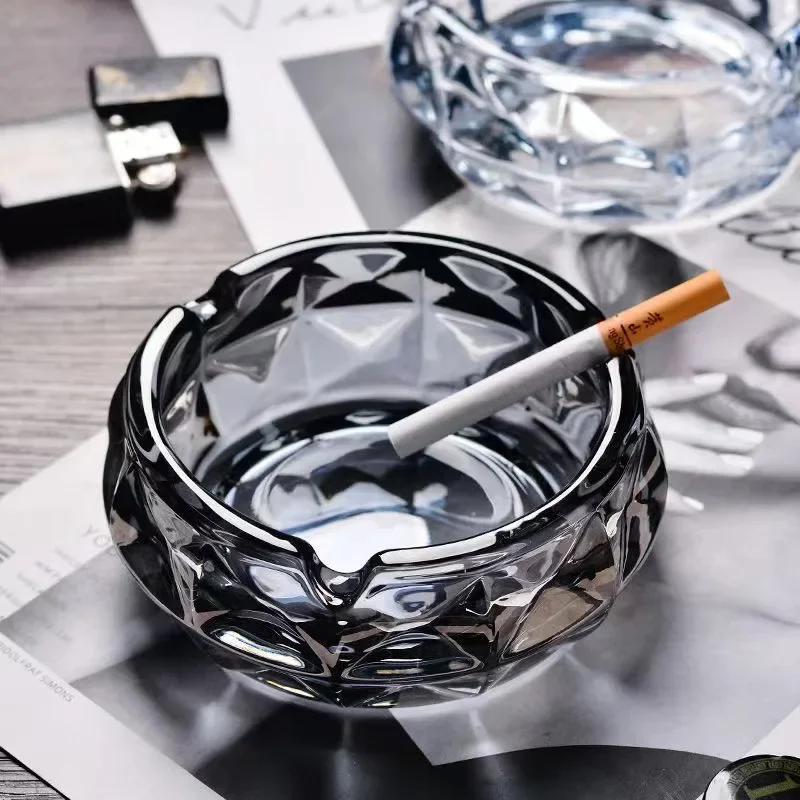 

Nordic Home And Office Ins Popular Diamond Crystal Glass Ashtray Portable Decorative