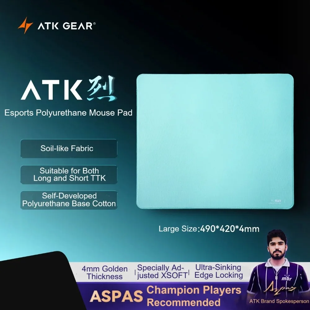 ATK Blaze Recessed Edge Desk Mat Esports Mouse Pad Balanced Smooth X-Soft Polyurethane Base Anti-Slip Gaming Accessories Gift