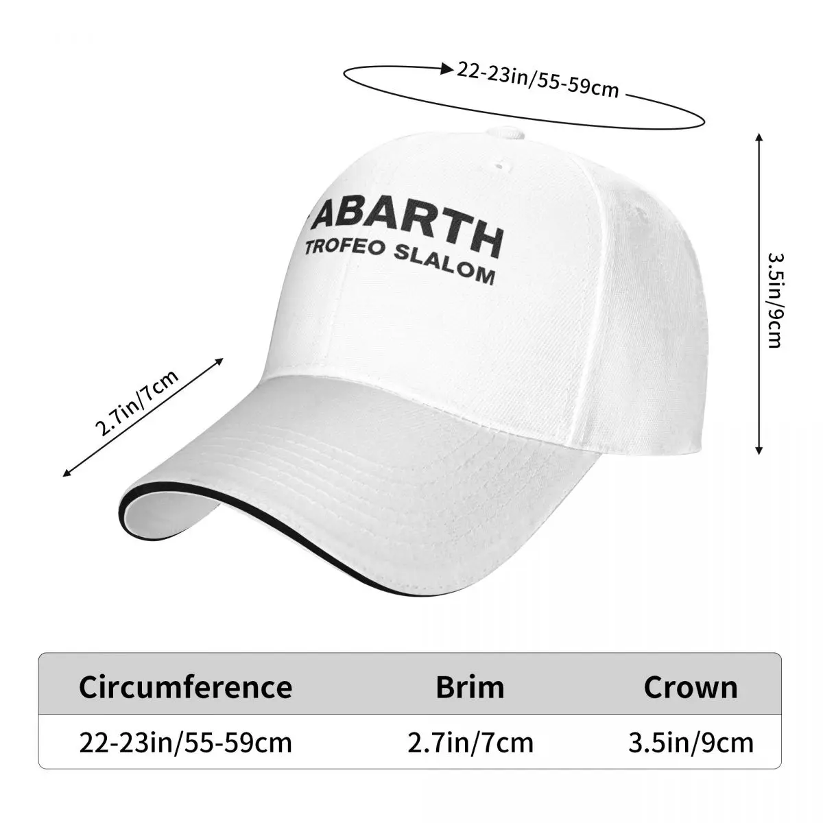 Abarth Trofeo Slalom Baseball Caps Casual Sandwich Hats