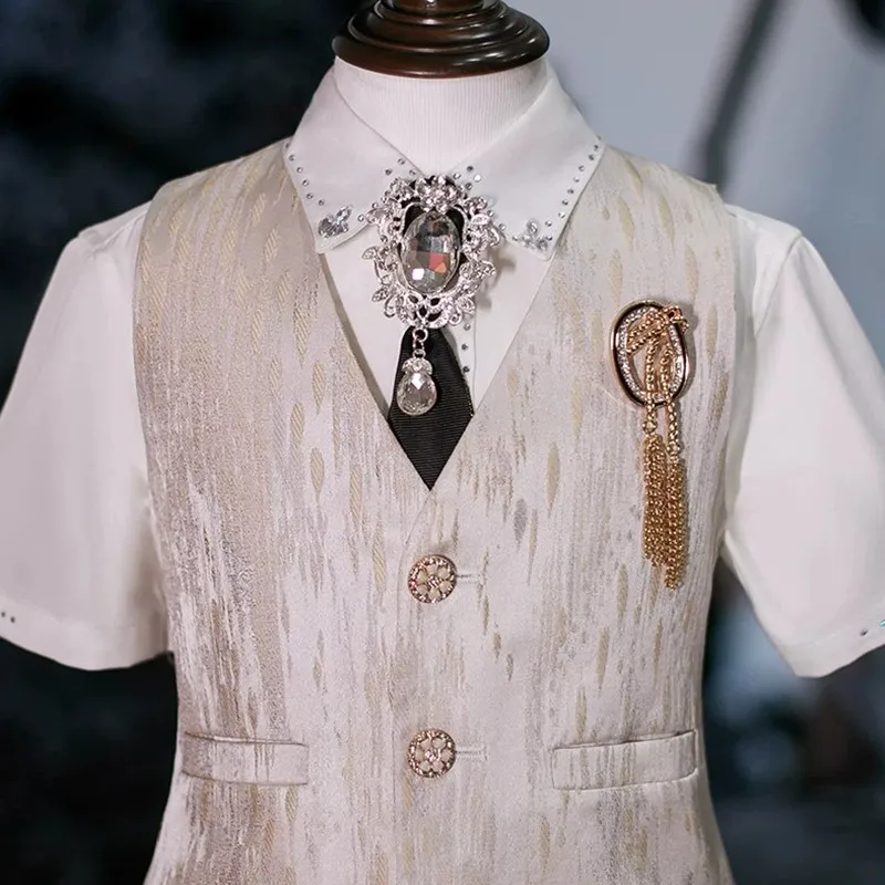 Hochwertige Jungenanzüge für Hochzeit, Geburtstag, Trauzeugen-Outfit, Formelle Kinderanzüge A5000 Vestidos Jungen Abschlussanzug – Detail 6