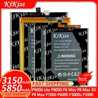 KiKiss Battery For Elephone P9000 Lite P9000Lite P8000 P8 Mini Max 3D P8Mini P8Max P7000 P6000 P3000s P3000 Batterij + Track NO