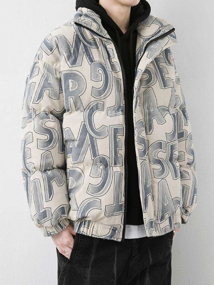 

​ Мужское зимнее толстое вельветовое пальто свободного покроя, утепленная уличная куртка ​