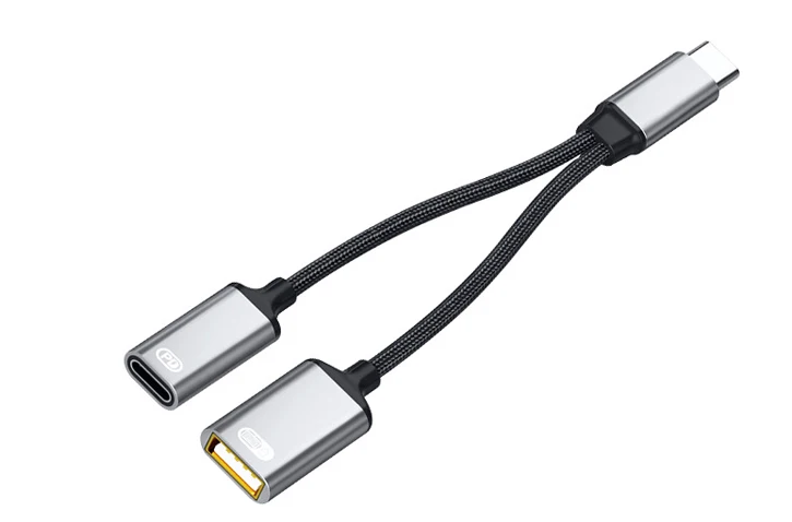 10PCS 2-in-1 Tipo-C Adattatore Convertitore OTG 30W PD Ricarica Veloce USB 2.0 Cavo di Prolunga USB C Dock Station Tipo Hub Per Ph Mobile