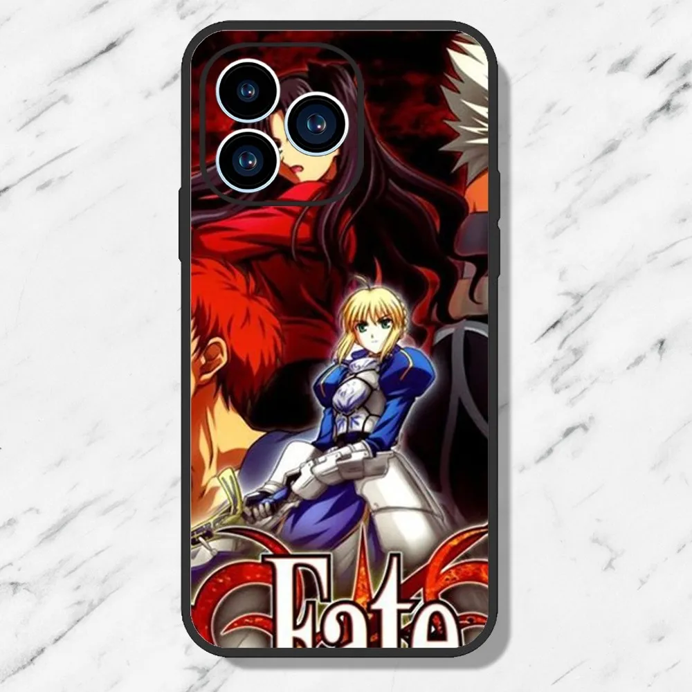 Bilibili F-Fate stay night Phone Case For iPhone 11 12 13 14 15 Mini Pro Max Plus 8 xr xs Black Shell