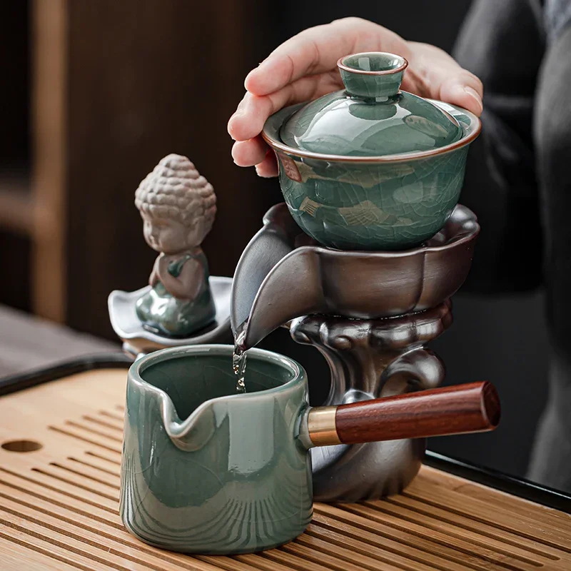 

Ceramics Kung Fu Teaware Sets Traditional Chinese Style Teaware Sets Gift Portable Juego De Te Kitchen Accessories WZ50TS