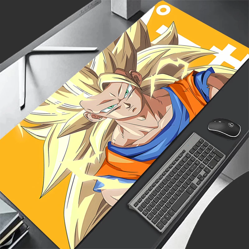 

Gaming Mousepad dragon Ball Big Computer Gamer Mouse pad Natural Rubber with Locking Edge Gaming Anime characters Mouse Mat XXL