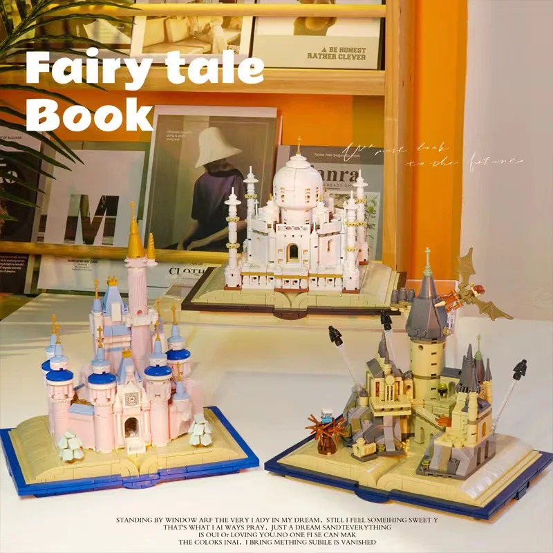 

Creative City Taj Mahal Architecture Fairy Tales Princess Magic Castle Book Building Block Model MOC Brick Children's Toys Gift