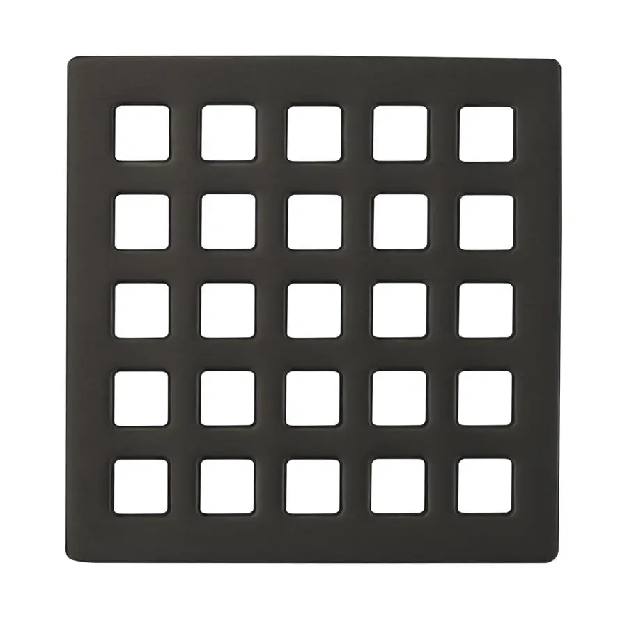 

33 4 inch Square Shower Drain Grate 3.75 Matte Black Shower Floor Drain Cover Replacement SUS304 Stainless Steel Hair Catcher Dr