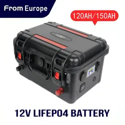 12V Lifepo4 120Ah 150AH Lithium Battery Pack 200ah Solar RV Waterproof PD Rechargeable Backup Batteries Anderson Boat Motor