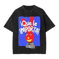 Camiseta Bodoque con citas de 31 Minutos, camisetas de algodón lavada de Hip Hop de gran tamaño para hombres y mujeres, camisetas con estampado con dibujo de calle
