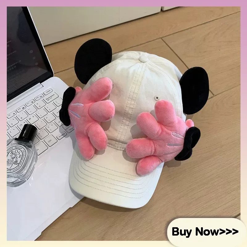 لطيف ميكي ليتل قبعة البيسبول الإناث الكرتون الإبداعية صغيرة فريدة من نوعها ظلة قبعة رائعة عارضة تنوعا قبعة مريحة