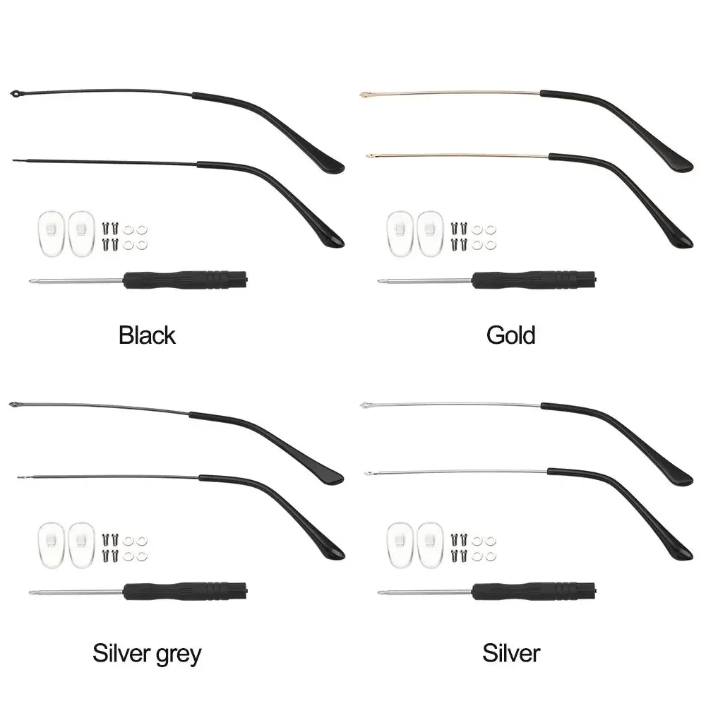 1 زوج نظارات معدنية استبدال الساق معبد الذراع النظارات الإطار المضادة للانزلاق إطار نظارات إصلاح النظارات الملحقات العالمية