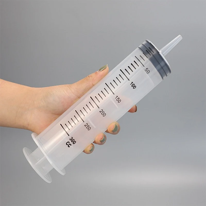 1PC Plastics Large Capacity Syringes Reusable Needle Barrel Oil Pump with Scale Oil Suction Vacuum Syringe Pistol Pump Extractor