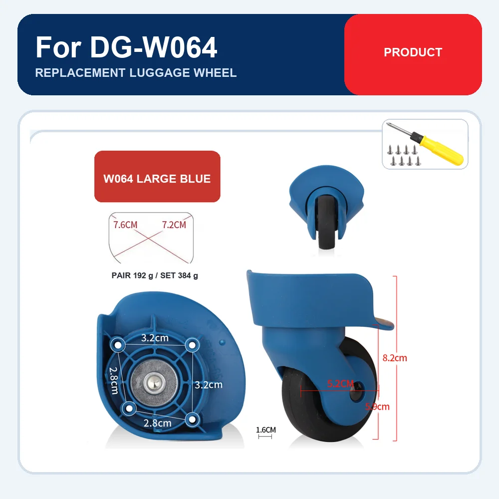 DG- Replacement Luggage Wheel For Diplomat DG- For Diplomat FHW365 For Diplomat TC-15172 Caster Repair Part