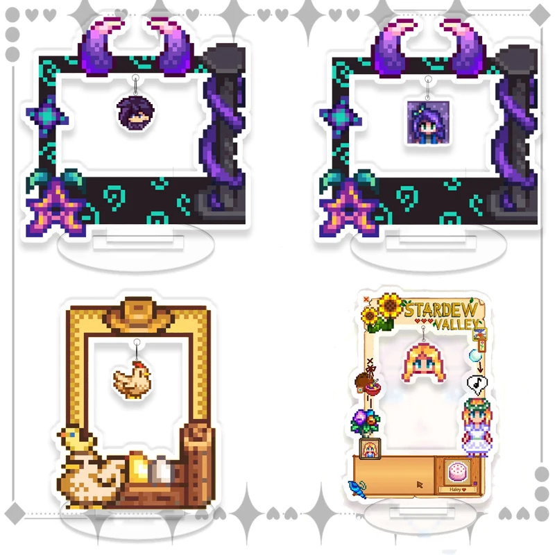 

Качели Stardew Valley, акриловая подставка, карта Хейли, украшение для рабочего стола, Себастьян, студенческие пиксели, украшения, фигурка Эбигела, декор в виде курицы