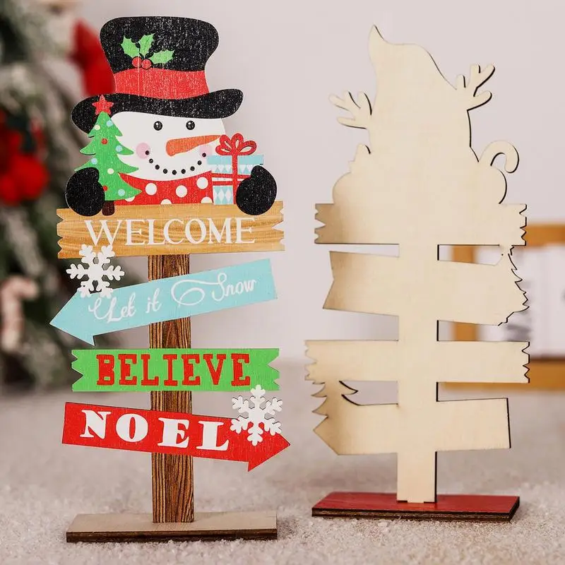 Dekorasi meja natal tanda manusia salju Natal Santa Claus taplak meja dekorasi meja Natal liburan Natal