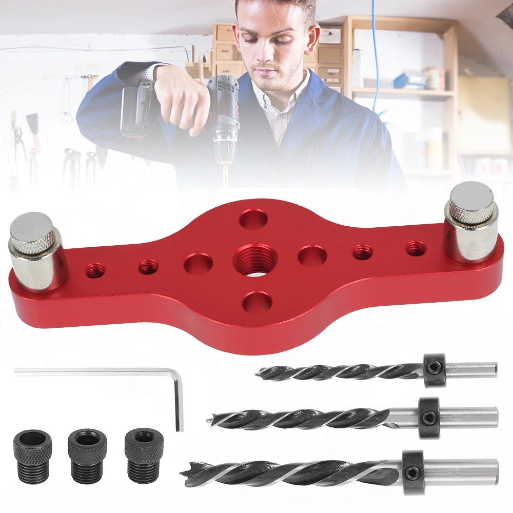 الحفر لكمة دليل مجموعة 4.1 إلى 10 سنتيمتر العمودي جيب ثقب الرقصة الذاتي توسيط وتد دليل حفر دبوس تركيبات النجارة انزلاق #5