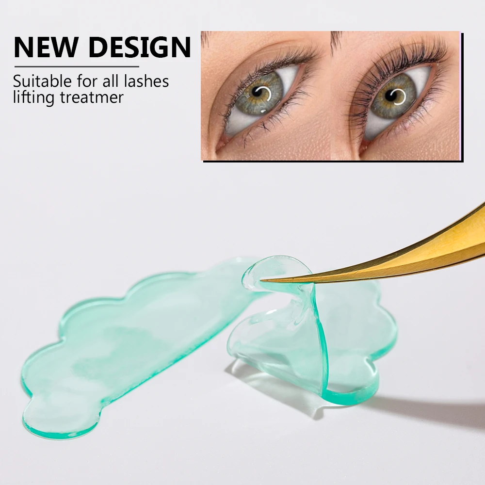 Ultra Thin Flat Lash Lift Shields, Korean Lash Lift Pads for Step 1 Softening, Glueless Lash Softening Shields for Lash Lift