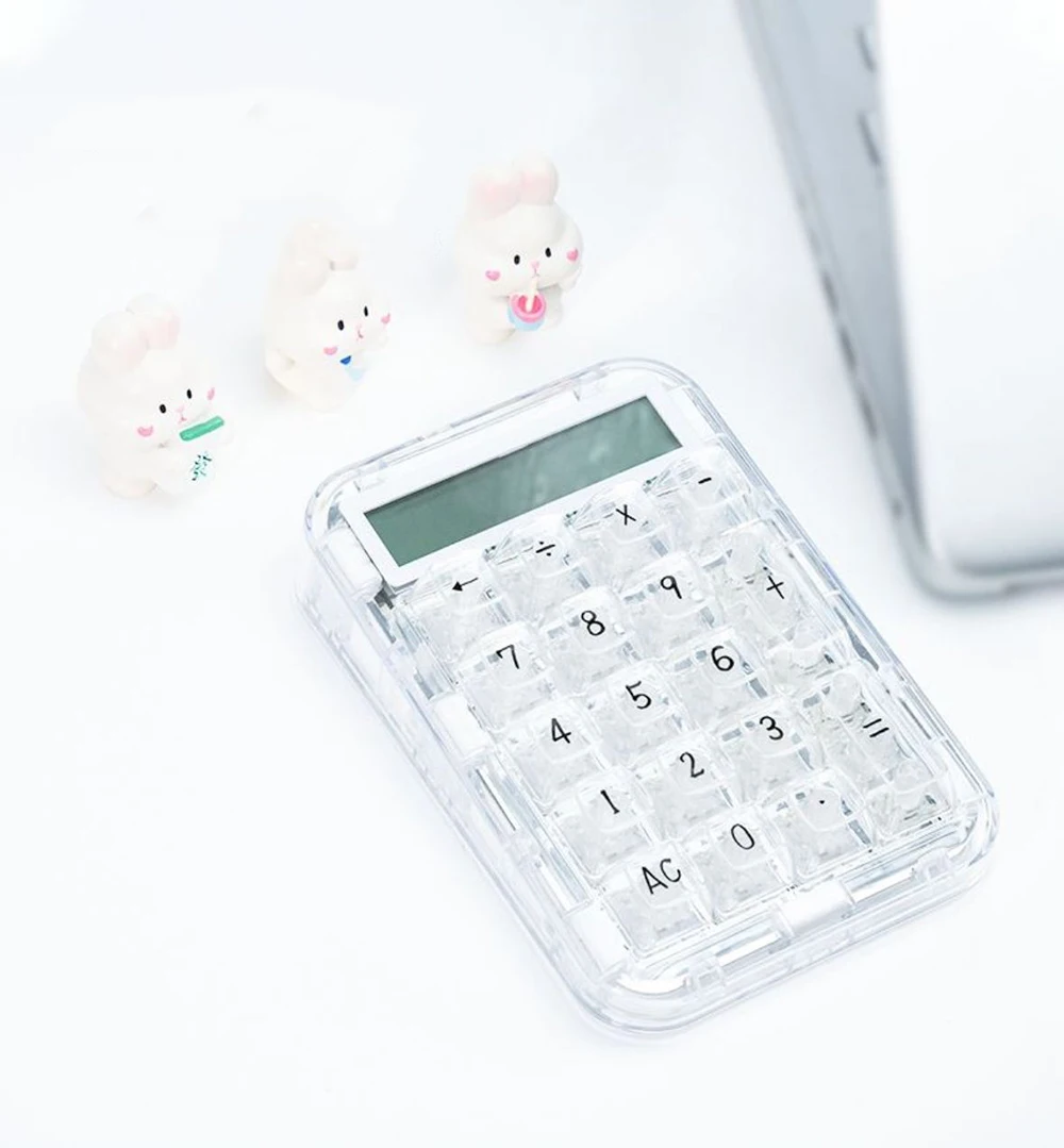 Creative Transparent Calculator Keypad – USB/Bluetooth Multi-function Office Gift for Boyfriend