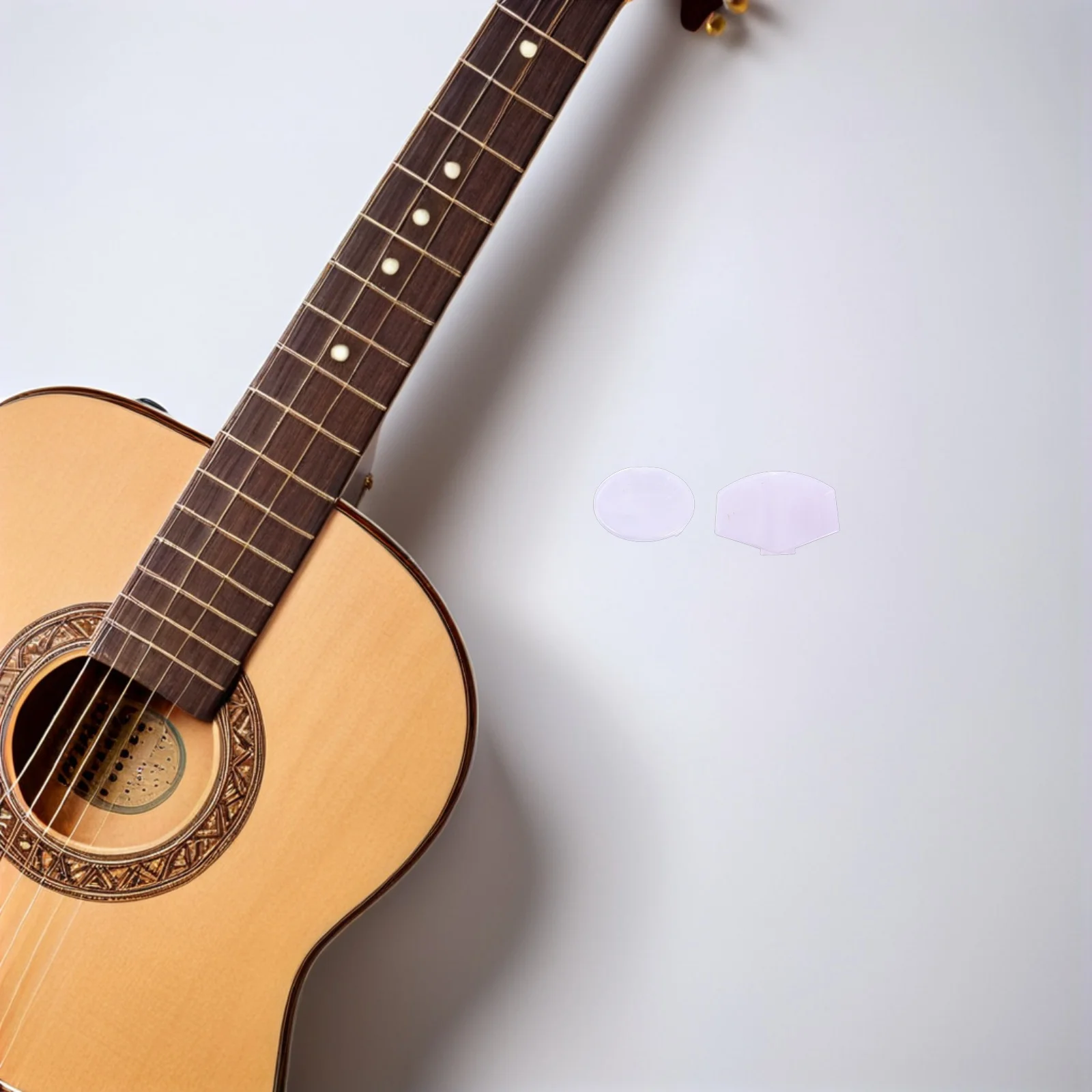 

6pcs Acoustic Pegs Elegant Design Precision Tuning Durable Resin Metal Round Square Heads Guitar String Machine Keys Buttons For