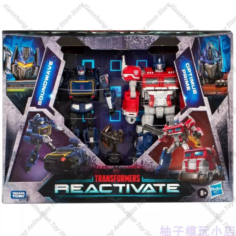 In Stock Reactivate Series Optimus Prime Soundwave Bumblebee Starscream Set Movable Deformable Doll Model Toy