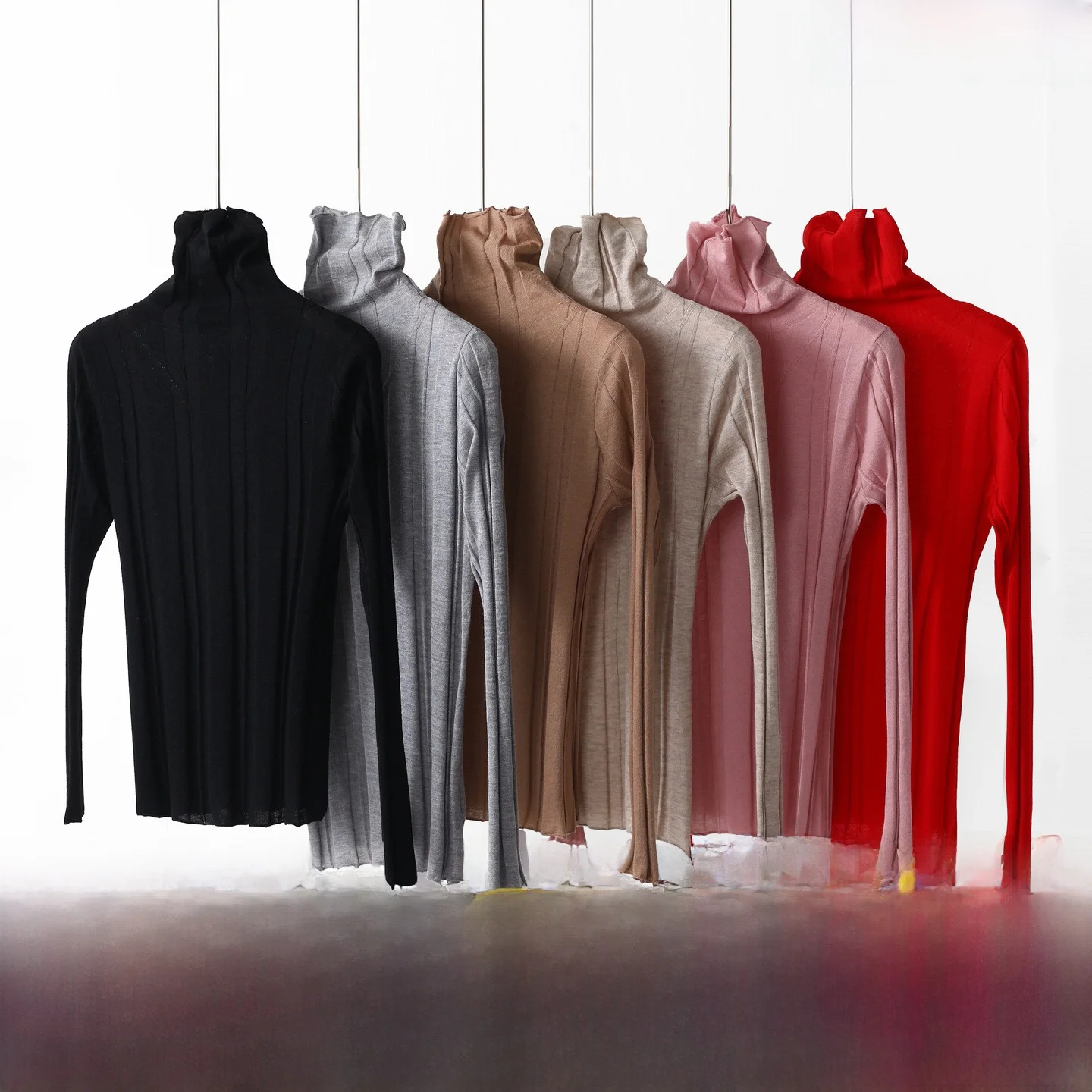 

Стильный корейский вязаный свитер с высоким воротником однотонного цвета, универсальный, для многослойных образов, женский, модный, для повседневной носки, зимний, с длинным рукавом