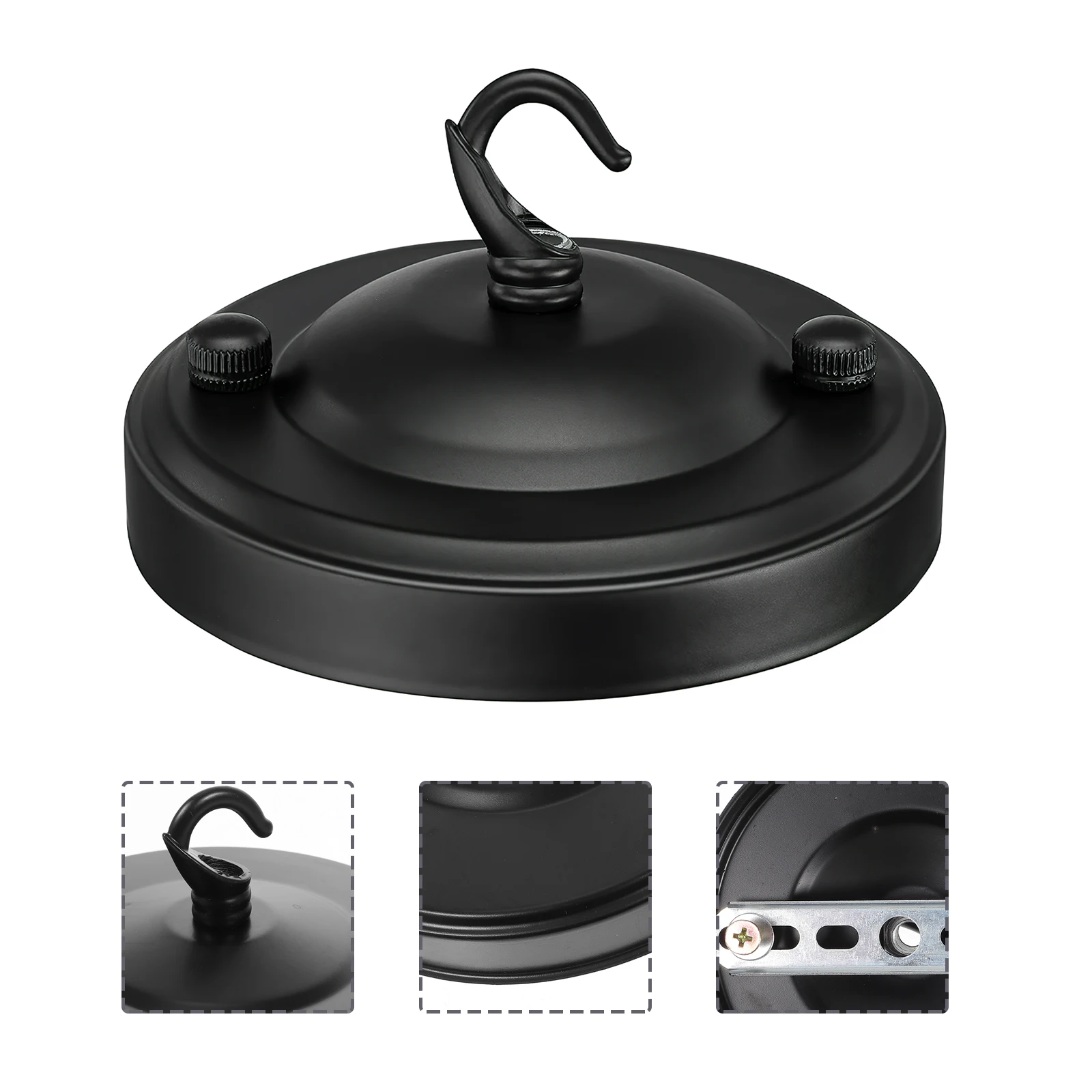 

Ceiling Canopy For Chandeliers Light Fixture Mounting Round Split Type Zinc Alloy Cover Plate Lamp Base With Opening Hook Style
