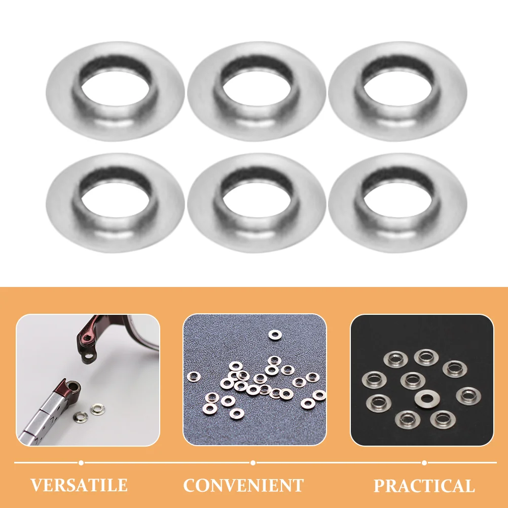 50 Pcs Glasses Accessories Spacers Durable Stainless Steel Gaskets Metal Convex Replacement Parts Washers Optical Shop