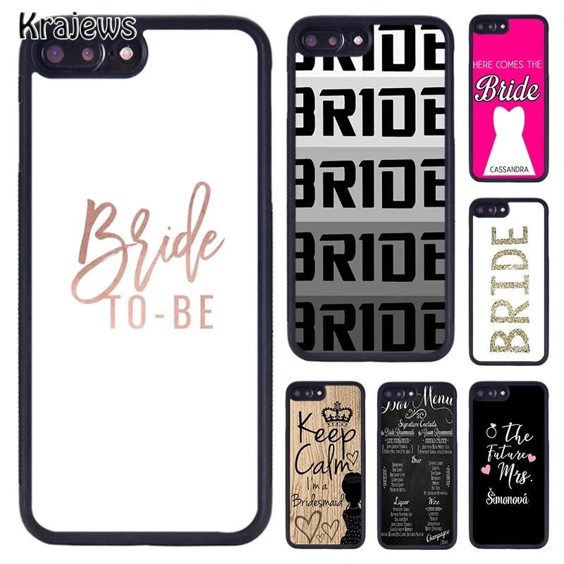 Krajews Personalised Wedding Bride groom Name phone Case For iPhone 16 15 14 Plus 11 12 mini 13 Pro XR XS Max coque