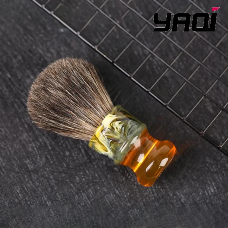 2026 Portable Shaving Brush YAQI 22MM Sagrada Familia 100% Pure Hair Resin Handle Men Wet Shave Brushes For Mens