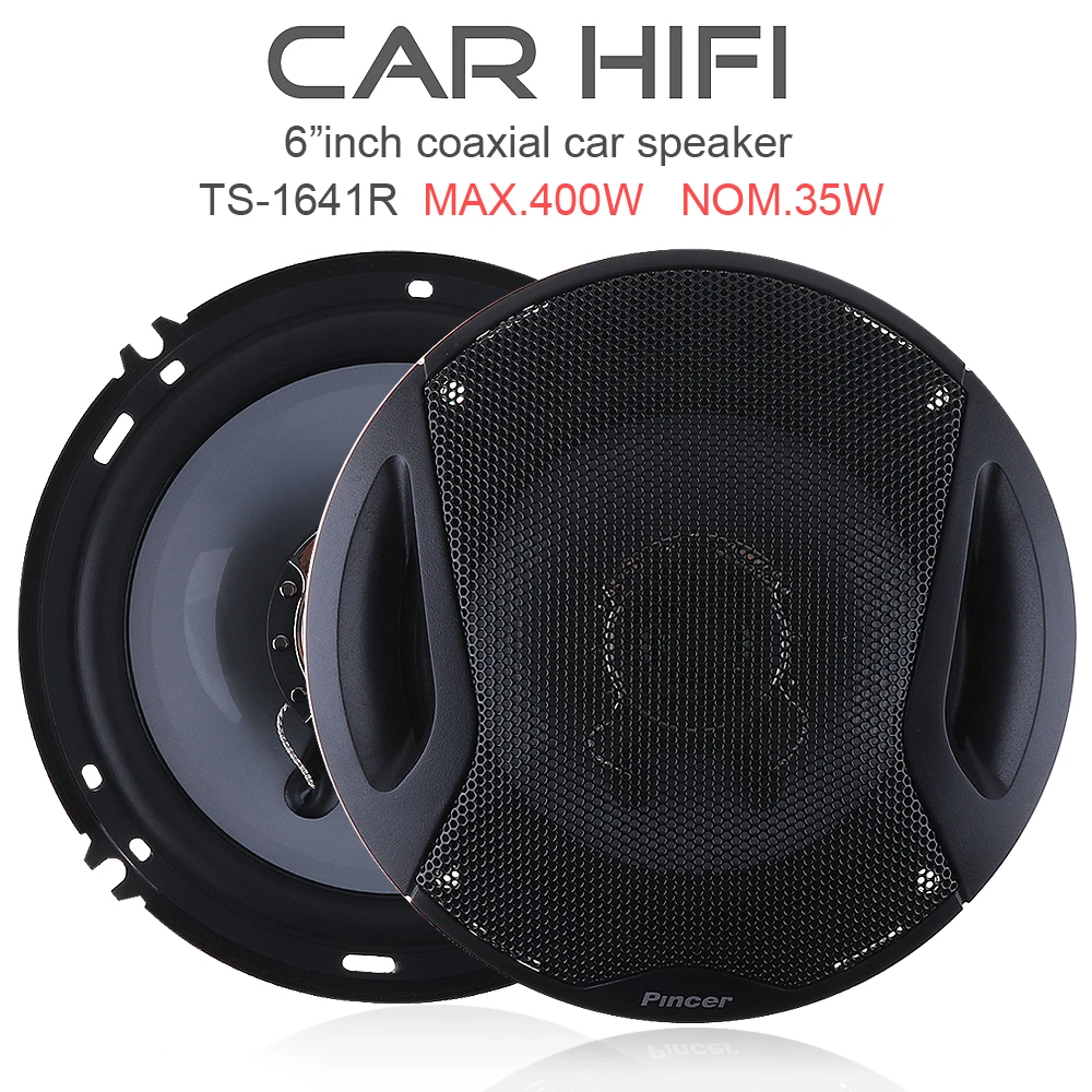 REAKOSOUND 2 pcs 6 Inch HiFi Coaxial Car Speaker 400W Vehicle Door Audio Music Stereo Automobile Speakers Full Range Frequency