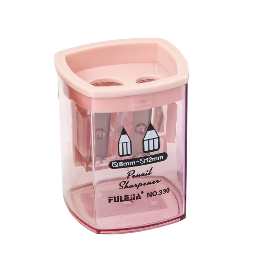 Cutting Machine Double Hole Pencil Sharpener Double Hole Sacapuntas Small Pencil Sharpener Plastic Geometry Simple Pencil Cutter