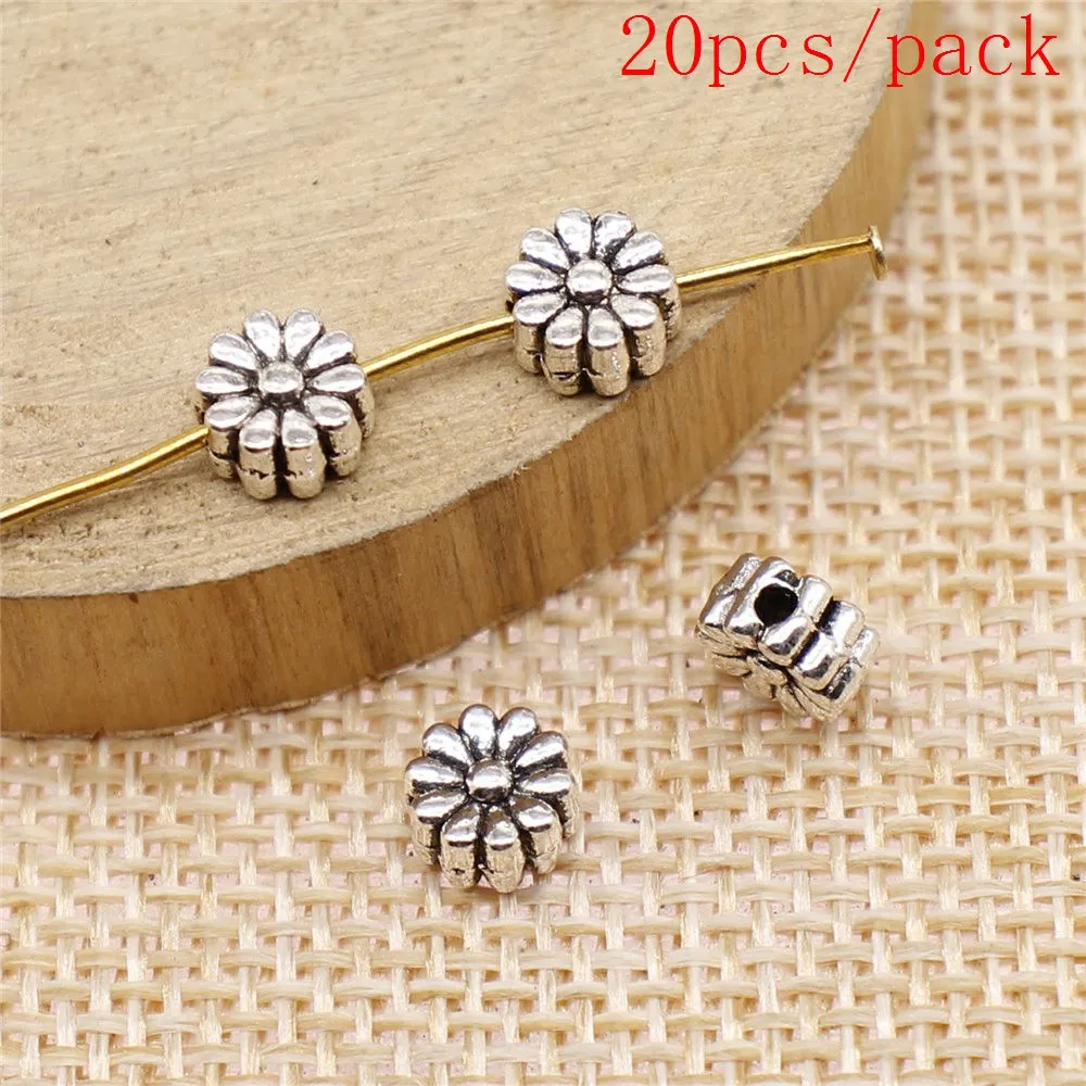 Flower Small Hole Spacers Beads Charms For Jewelry Making DIY Pendants For Gift Bulk