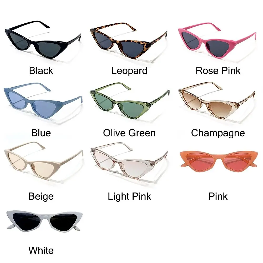 Vintage okulary przeciwsłoneczne Cat Eye Retro mała ramka okulary przeciwsłoneczne dla kobiet UV400 okulary ochronne modne odcienie akcesoria Streetwear — zdjęcie 6
