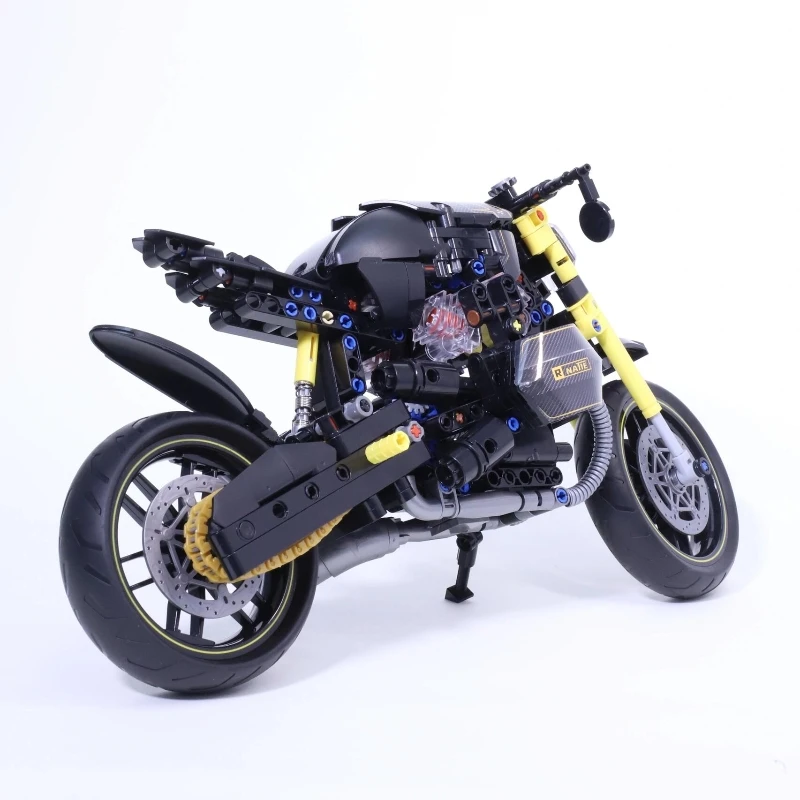 GFS التقنية دراجة نارية اللبنات Duke Harleys الكلاسيكية دراجة نارية قاطرة المتسابق نموذج الطوب تجميع لعبة للأطفال هدية #4