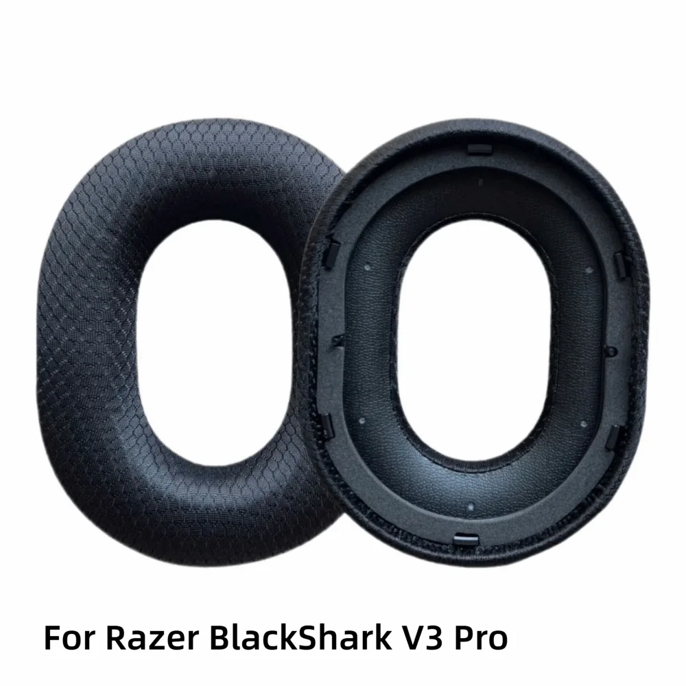 Breathable Replacement Ear Pads Plastic Mounting Ring Sweat Resistant Headset Ear Cushions for Razer BlackShark V3 Pro