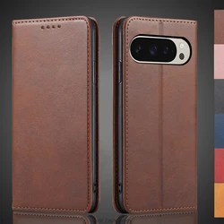 Magnetic attraction Leather Case for Google Pixel 9 Pro Pixel9 9Pro Holster Flip Cover Case Wallet Phone Bags Capa Fundas Coque