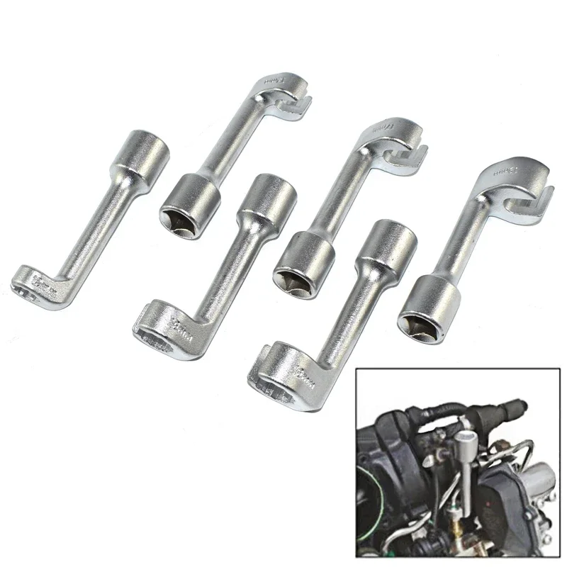 L-shaped Opening Hexagonal Slotted Oxygen Sensor Wrench Diesel Fuel Injection Pipe Socket for BMW Benz Volkswagen