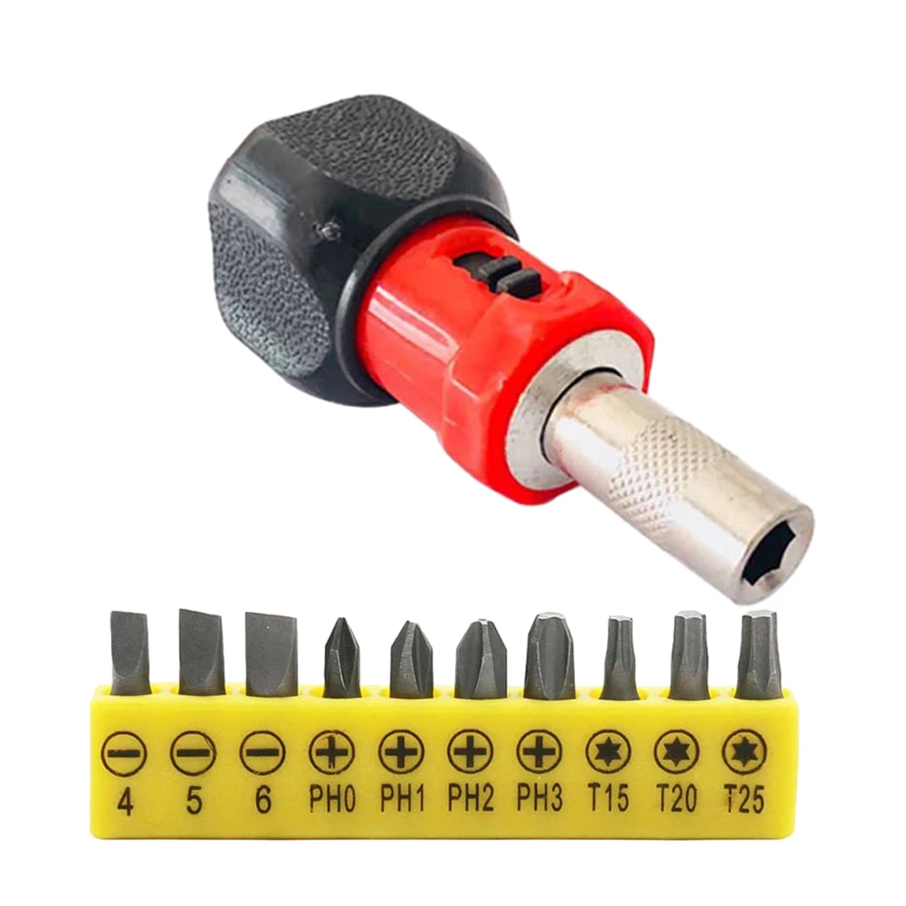 Multifunctional Ratchet Wrench Screwdriver Hex Bits Set 1/4\'\' Hex Socket Screw Driver Maintenance Tools PH0 PH1 PH2 T1 T20 T25