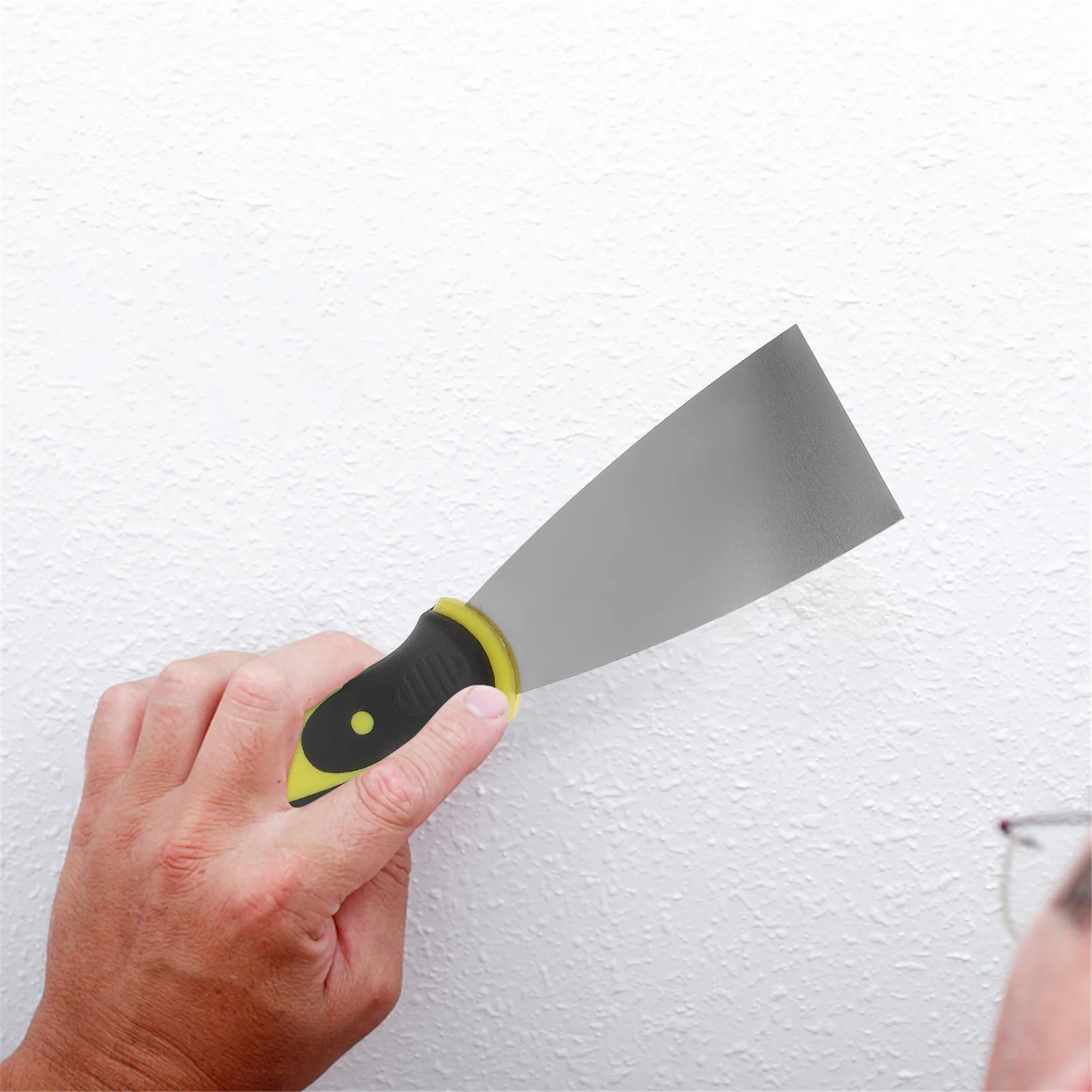4pcs Dual Color Handle Putty Spatula 2 Inch Stainless Steel Scraper For Wall Repair Patching Paint Plaster Wallpaper Removal