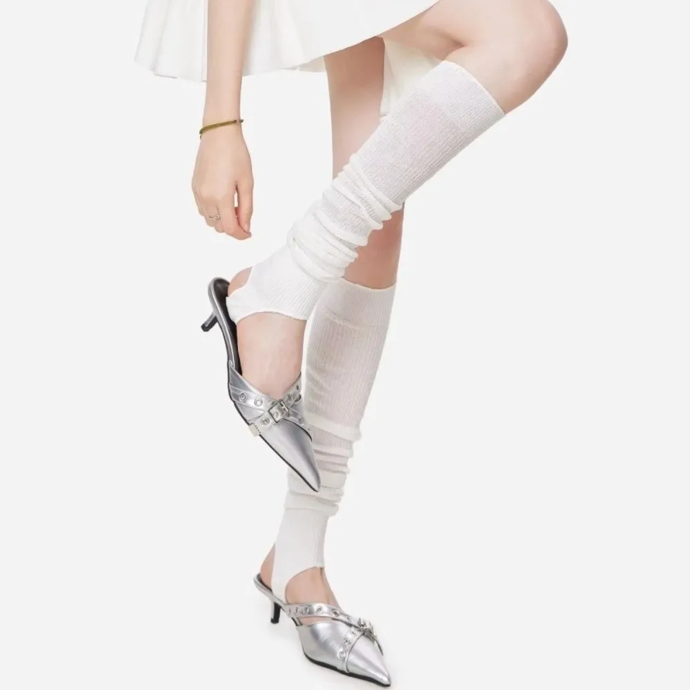 Calcetines de algodón peinado ajustados a la moda, calcetines antipilling sin costuras de Color sólido, calcetines de pierna finos transpirables