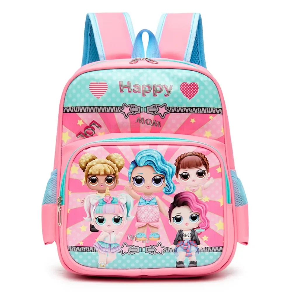 New Kindergarten Cartoon Backpack 14 Inch 3-8-year-old Waterproof Large Capacity Waterproof Spine Protection Children's Backpack